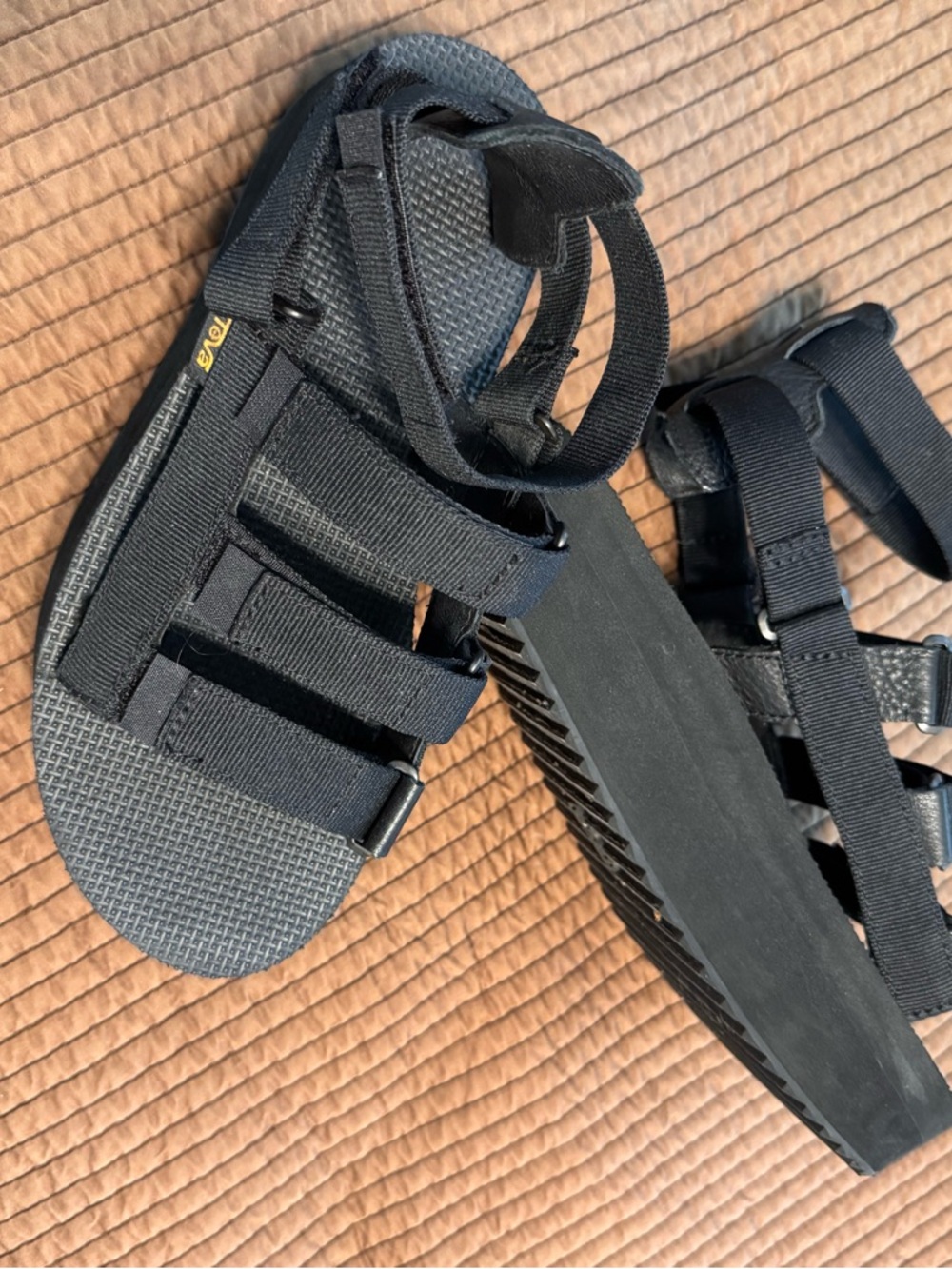Teva Black Platform Sport Gladiator Sandals